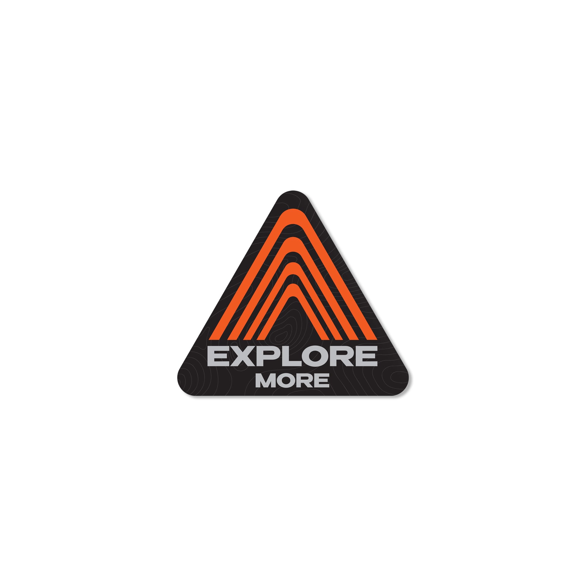 Explore More - 4" Tri Topograph Logo Sticker - Black