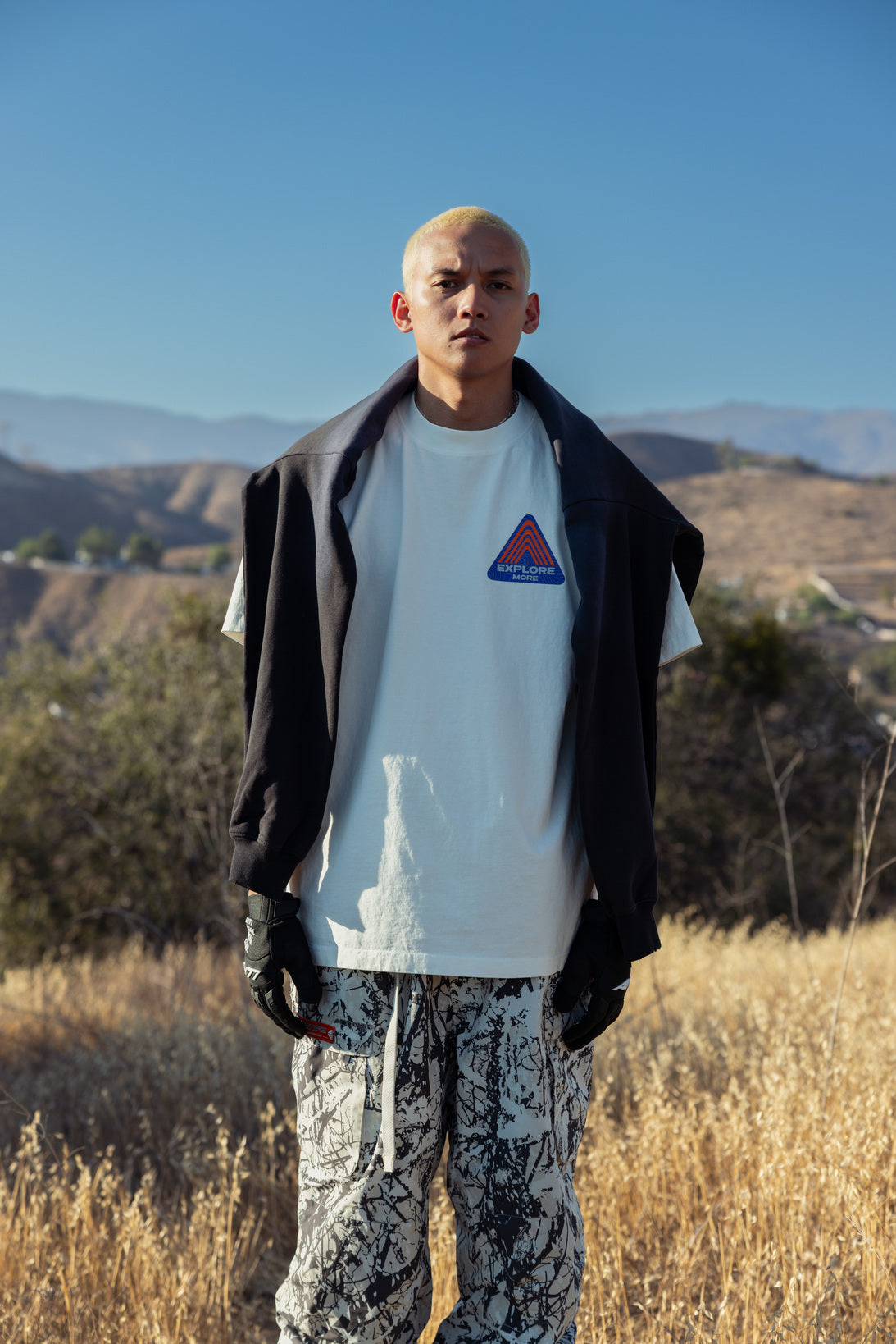 White Tri Logo Tee