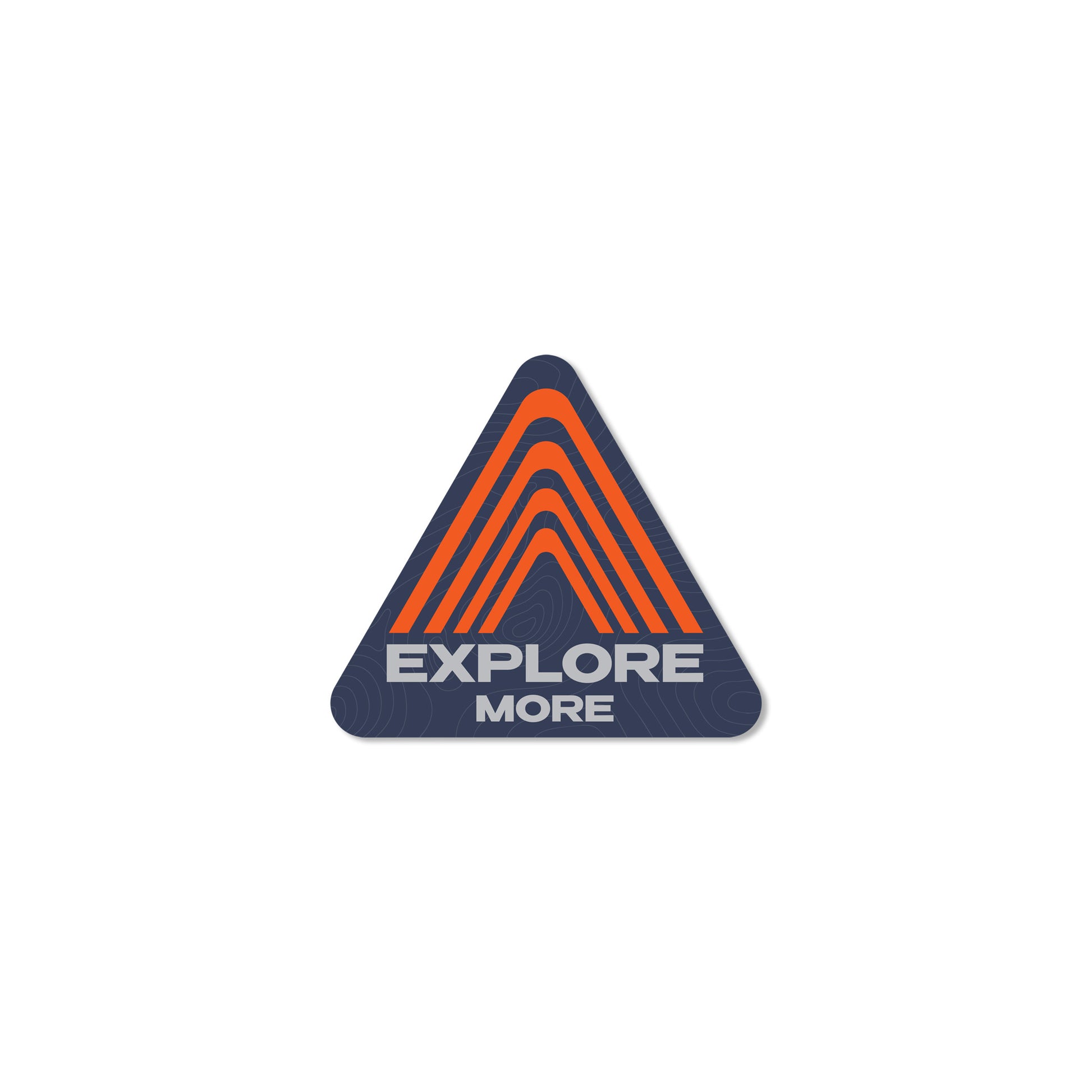 Explore More - 4” Tri Topograph Logo Sticker - Navy