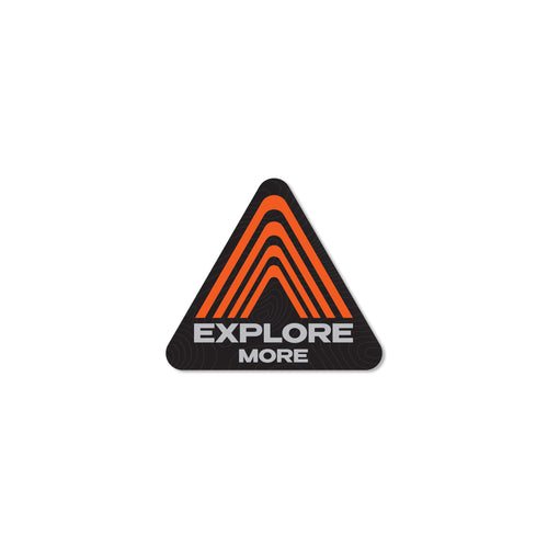 Explore More - 4" Tri Topograph Logo Sticker - Black