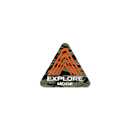 Explore More - 4" Tri Logo Sticker - Camo